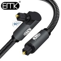Toslink (SPDIF) - угловой оптический кабель EMK 019-002